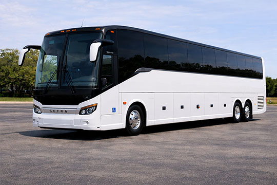 56-passenger charter bus available for charter in New Bedford, MA